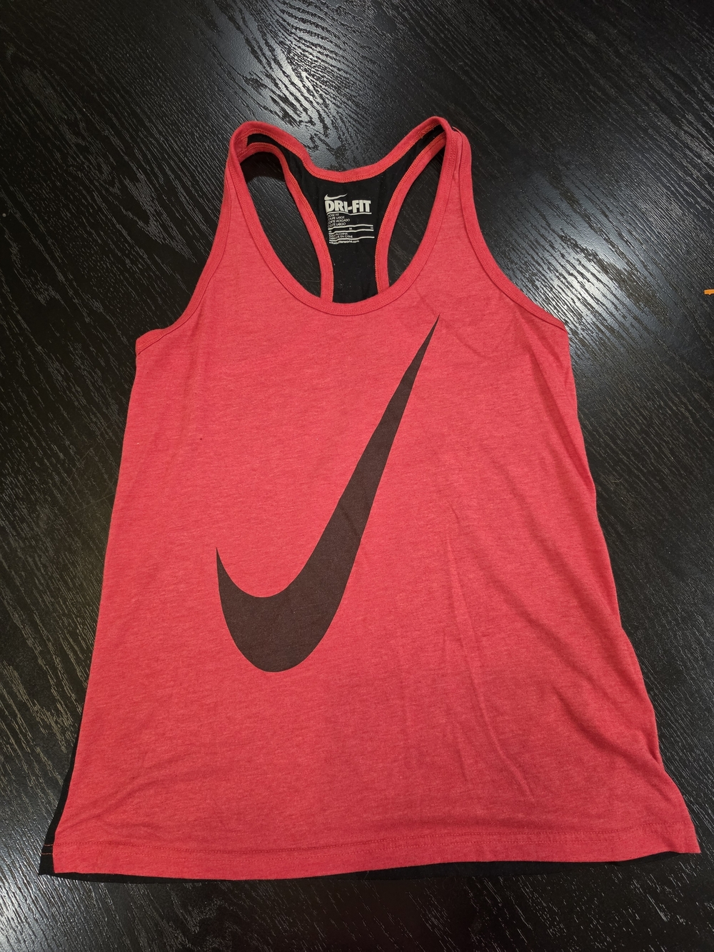 Nike Red Racerback Tank with Black Swoosh
